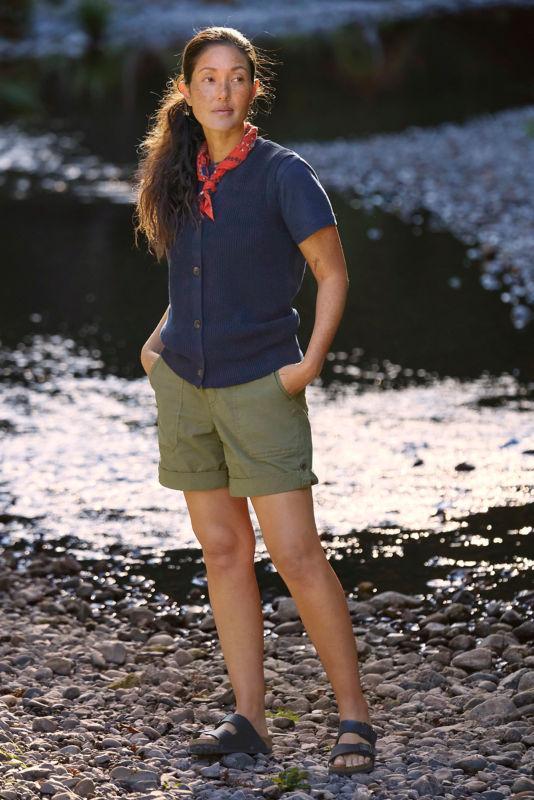 Ribbed Sweater Vest - TRUE NAVY image number 3