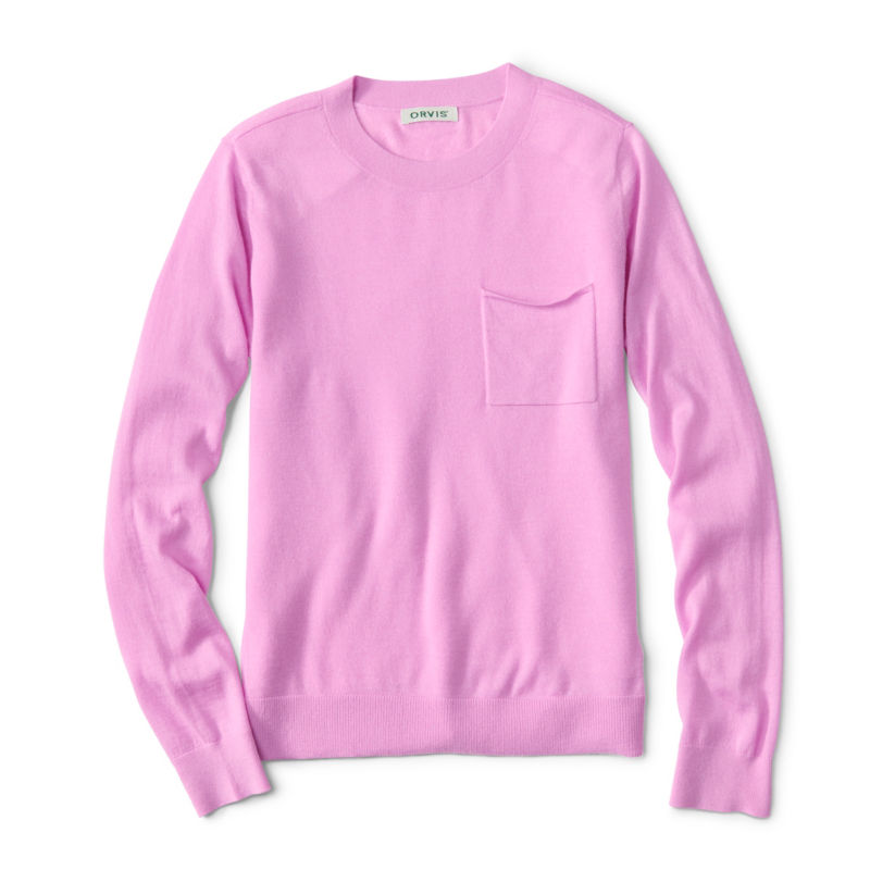 Featherweight Cashmere Crewneck Sweater - SPRING LILAC image number 4