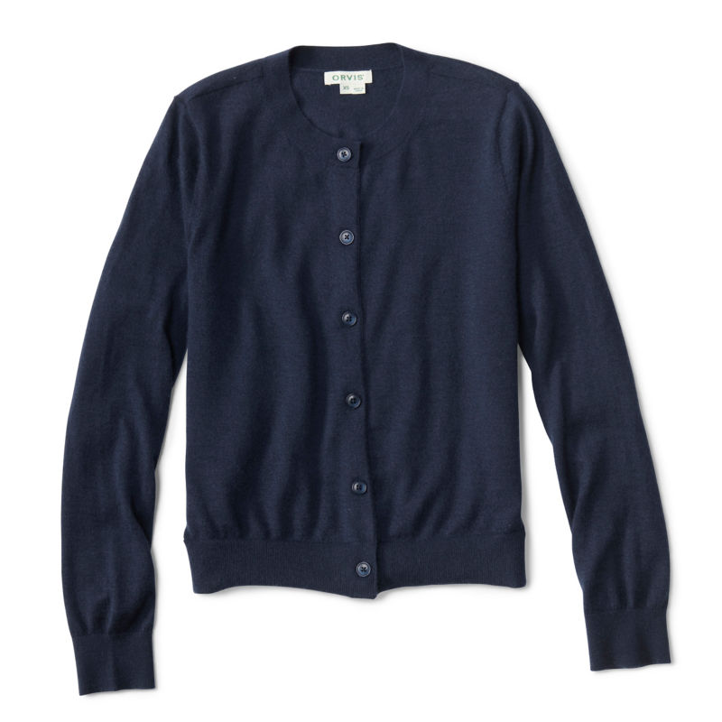 Featherweight Cashmere Cardigan - TRUE NAVY image number 4