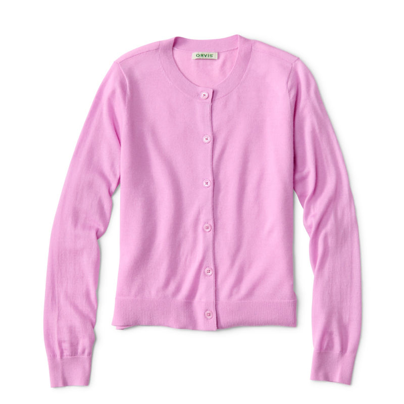 Featherweight Cashmere Cardigan - SPRING LILAC