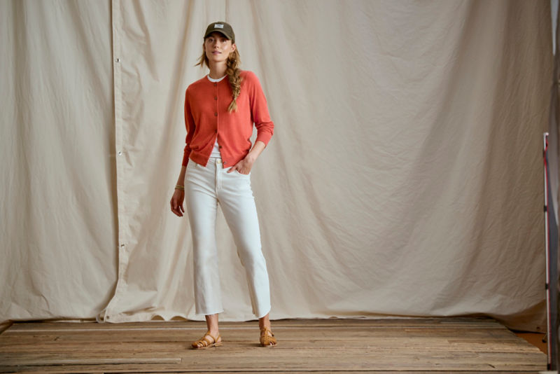 Featherweight Cashmere Cardigan - PAPAYA