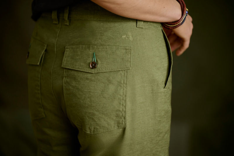 Women's 1856 Linen Utility Pants - SHIITAKE image number 3