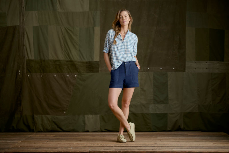 Women&rsquo;s 1856 Linen 5" Utility Shorts - TRUE NAVY image number 5