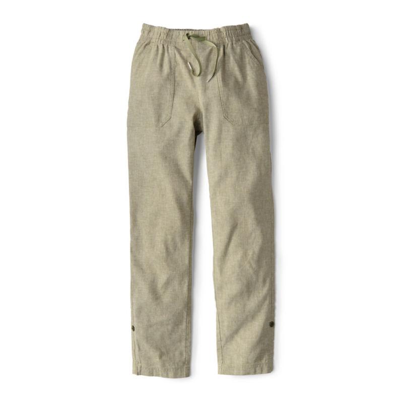 Explorer Performance Linen Ankle Pants - OLIVINE