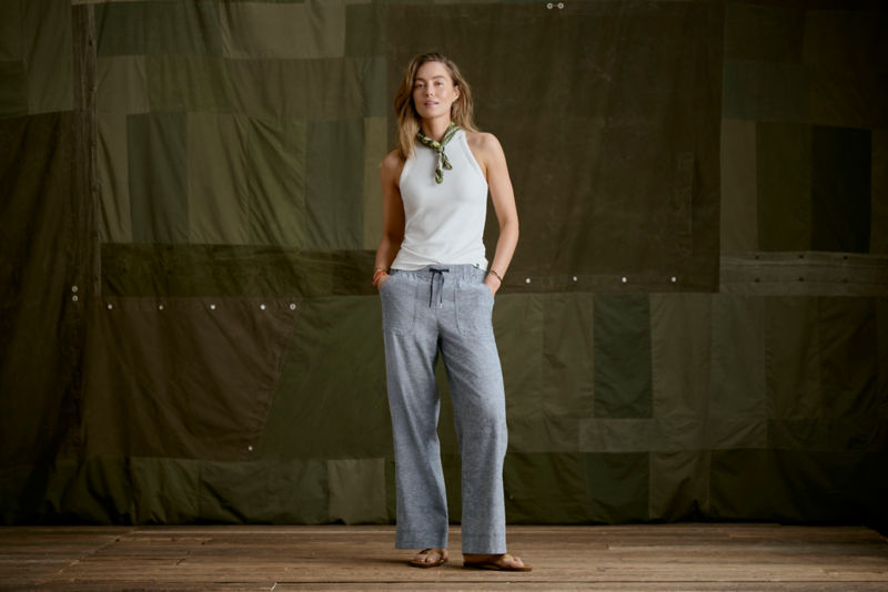 Explorer Performance Linen Wide-Leg Pants | Orvis