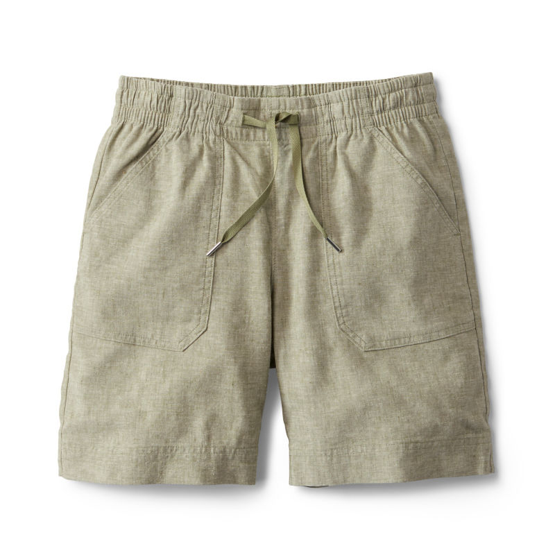 Explorer Performance Linen 7" Shorts - OLIVINE