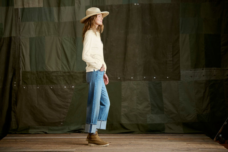 Women's Bromley Knit Button-Down Long-Sleeve Shirt - MINERAL BLUE image number 3