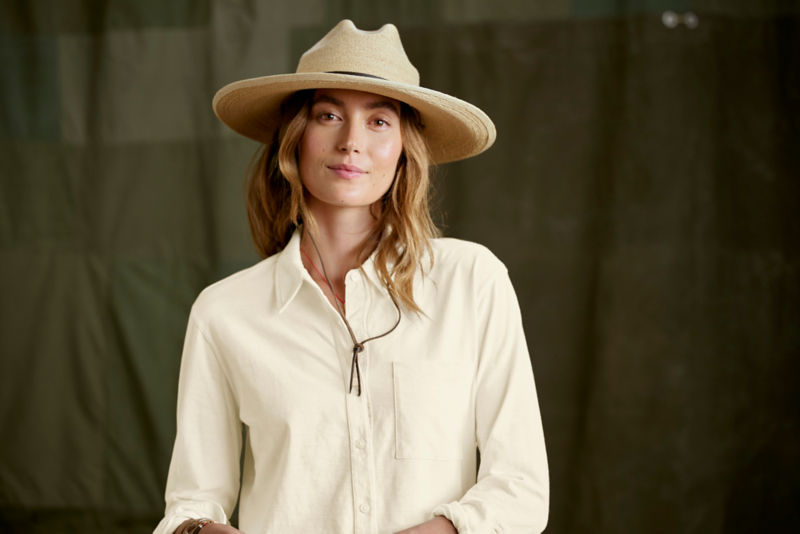 Women's Bromley Knit Button-Down Long-Sleeve Shirt - MINERAL BLUE image number 2