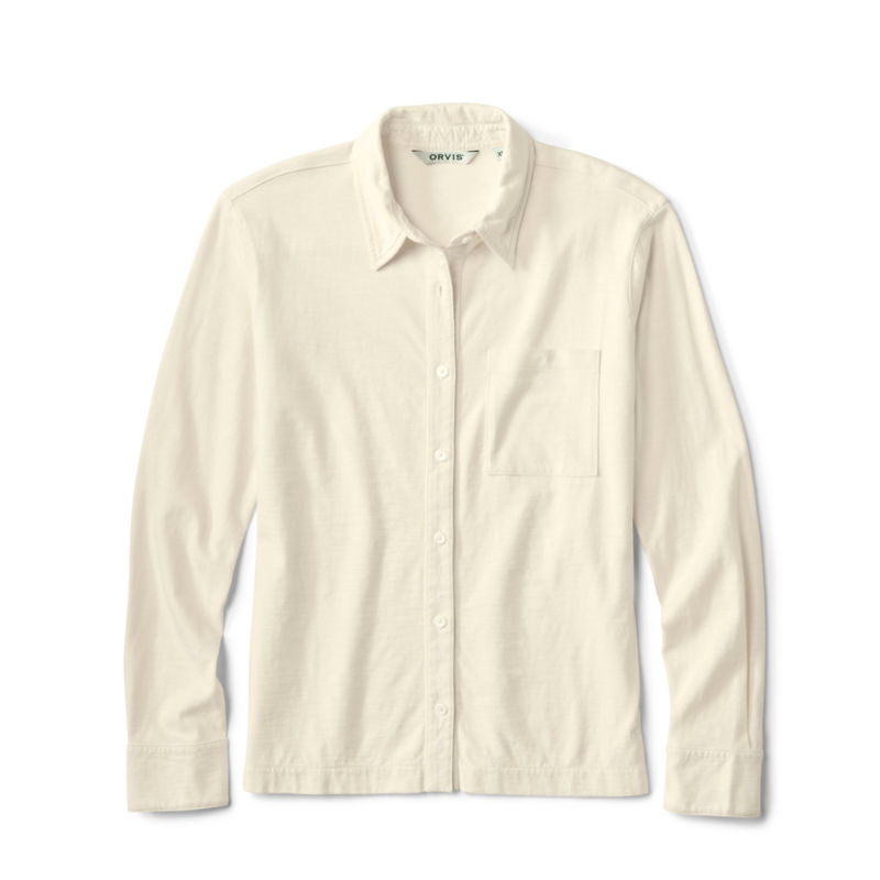 Women's Bromley Knit Button-Down Long-Sleeve Shirt - SNOW image number 4