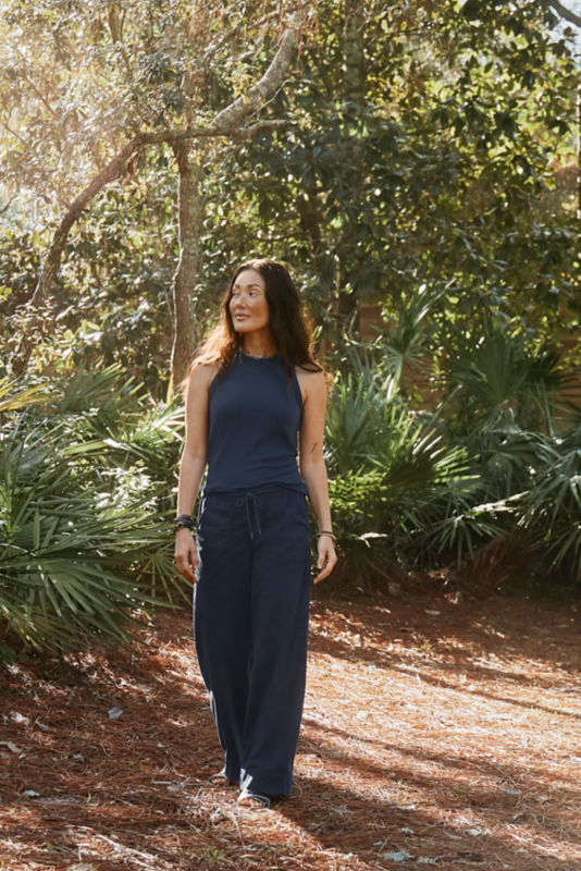 Ribbed Tank - TRUE NAVY image number 2