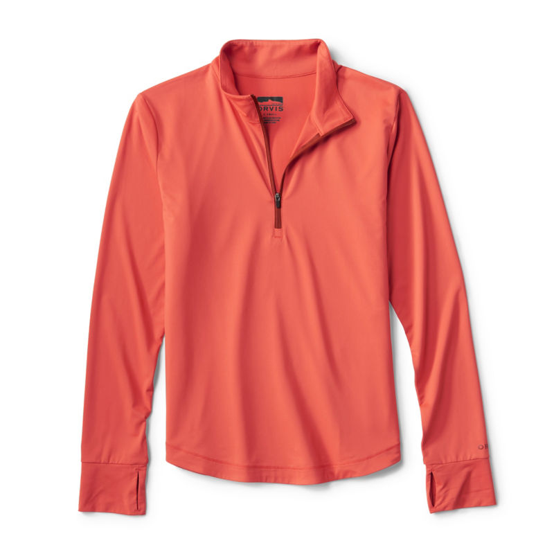 Women's Sun Defense 1/4-Zip - PAPAYA image number 0