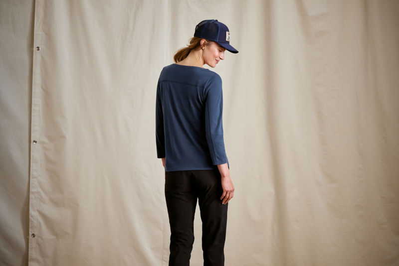 Outbound Merino 3/4-Sleeve Boatneck Tee - BLUE LAGOON image number 5