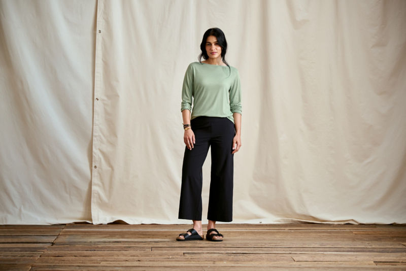 Outbound Merino 3/4-Sleeve Boatneck Tee - ALOE image number 0