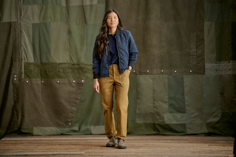 Women's 1856 Quilted Bomber Jacket - TRUE NAVY image number 3