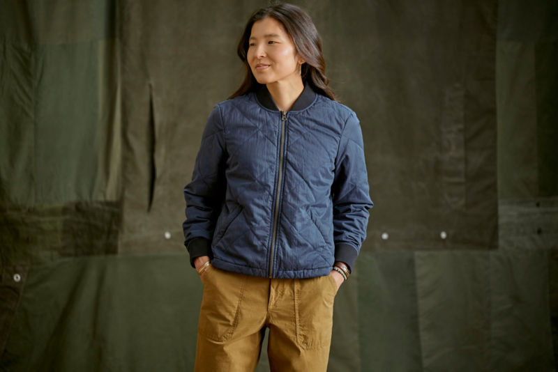 Women's 1856 Quilted Bomber Jacket - TRUE NAVY