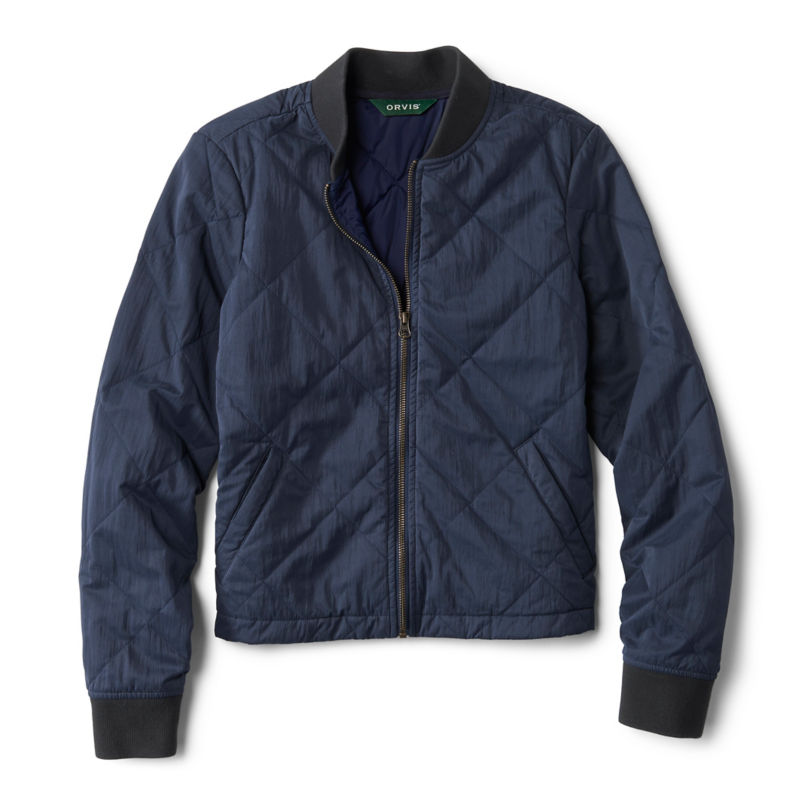 Women's 1856 Quilted Bomber Jacket - TRUE NAVY image number 6