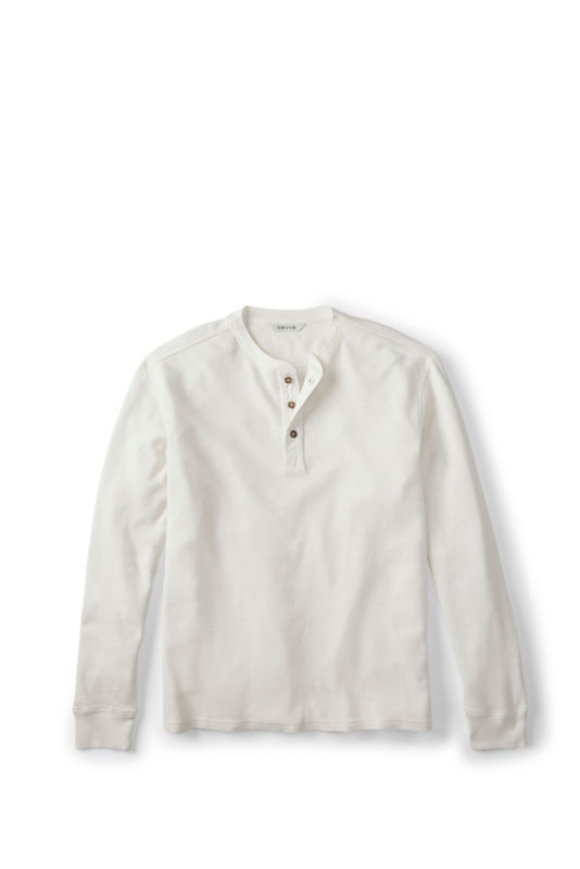 Campsite Henley Long-Sleeve Shirt - SNOW