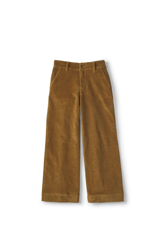 Corduroy High-Rise Wide-Leg Pants - FIELD KHAKI
