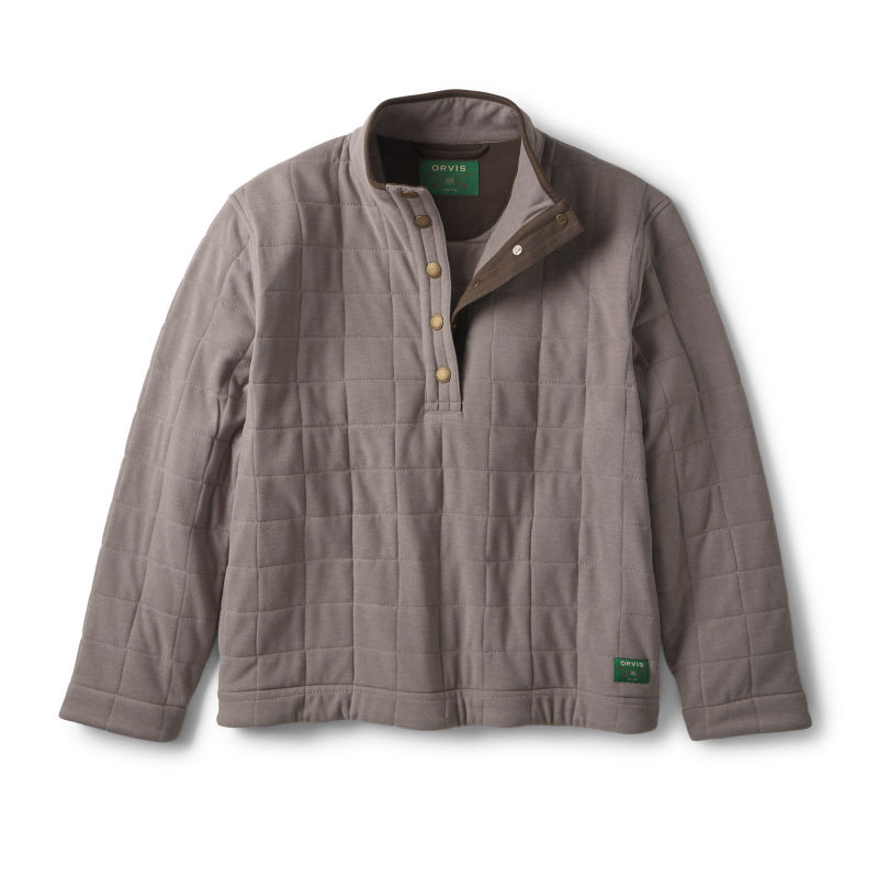 Women&rsquo;s Battenkill Quilted 1/2-Snap Sweatshirt - MUSHROOM HEATHER/ESPRESSO