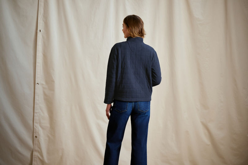 Women&rsquo;s Battenkill Quilted 1/2-Snap Sweatshirt - DARK NAVY/DARK NAVY image number 4