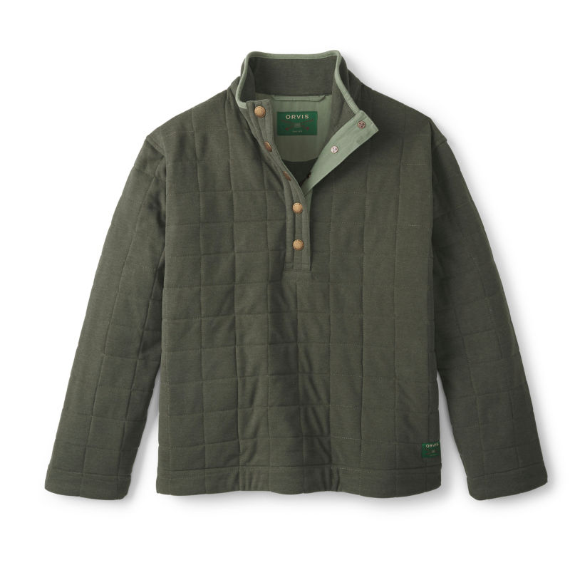 Women&rsquo;s Battenkill Quilted 1/2-Snap Sweatshirt - IVY/SILVER PINE image number 0