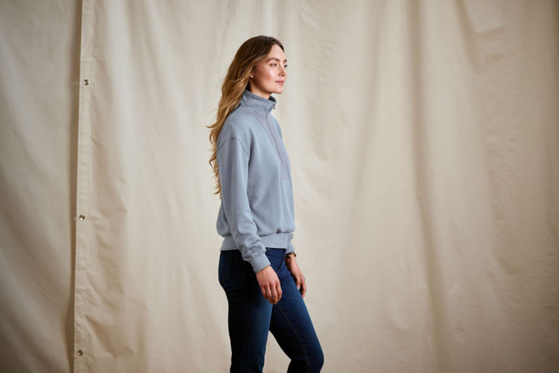 Women&rsquo;s Campfire 1/4-Zip Sweatshirt - BLUE HAZE image number 3