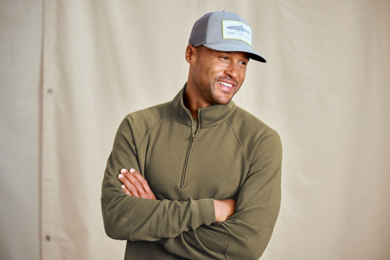 Men&rsquo;s Campfire 1/4-Zip Sweatshirt - TARRAGON image number 1