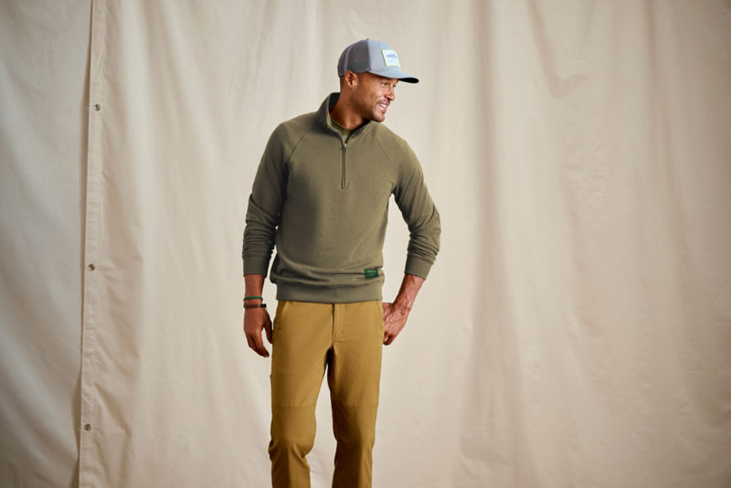 Men&rsquo;s Campfire 1/4-Zip Sweatshirt - TARRAGON