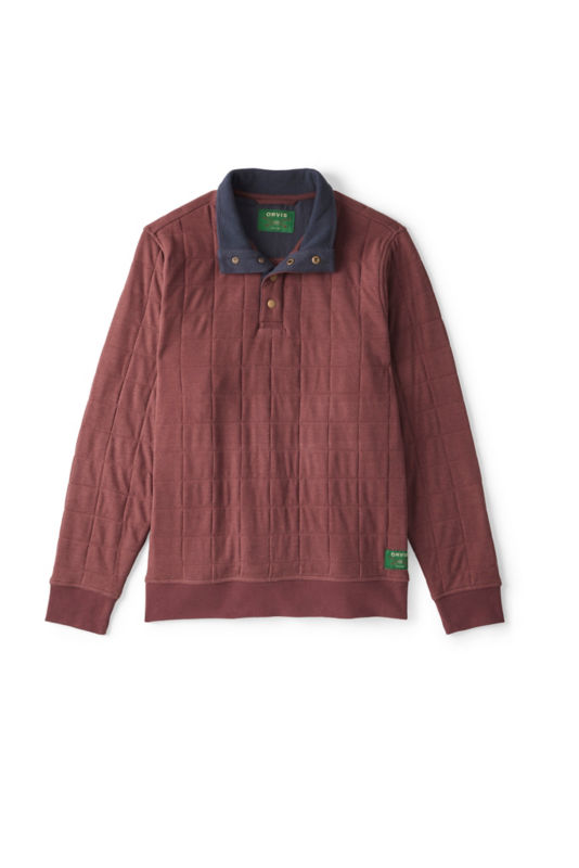 Men&rsquo;s Battenkill Quilted 1/4-Snap Sweatshirt - RAISIN