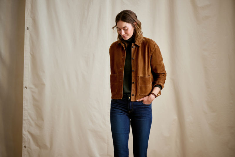 Women&rsquo;s Campfire Suede Jacket - COGNAC
