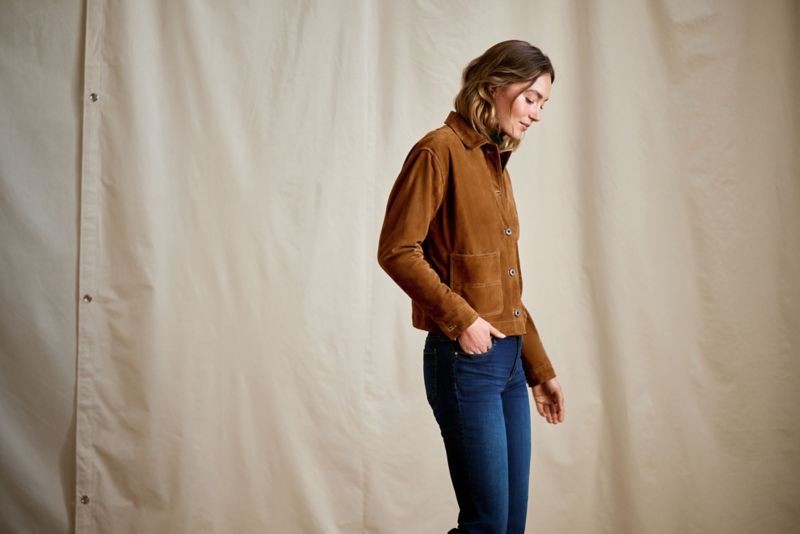 Women&rsquo;s Campfire Suede Jacket - COGNAC image number 3