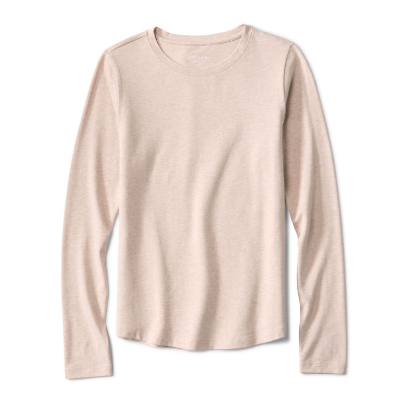 Perfect Relaxed Long-Sleeve Crew - OATMEAL HEATHER