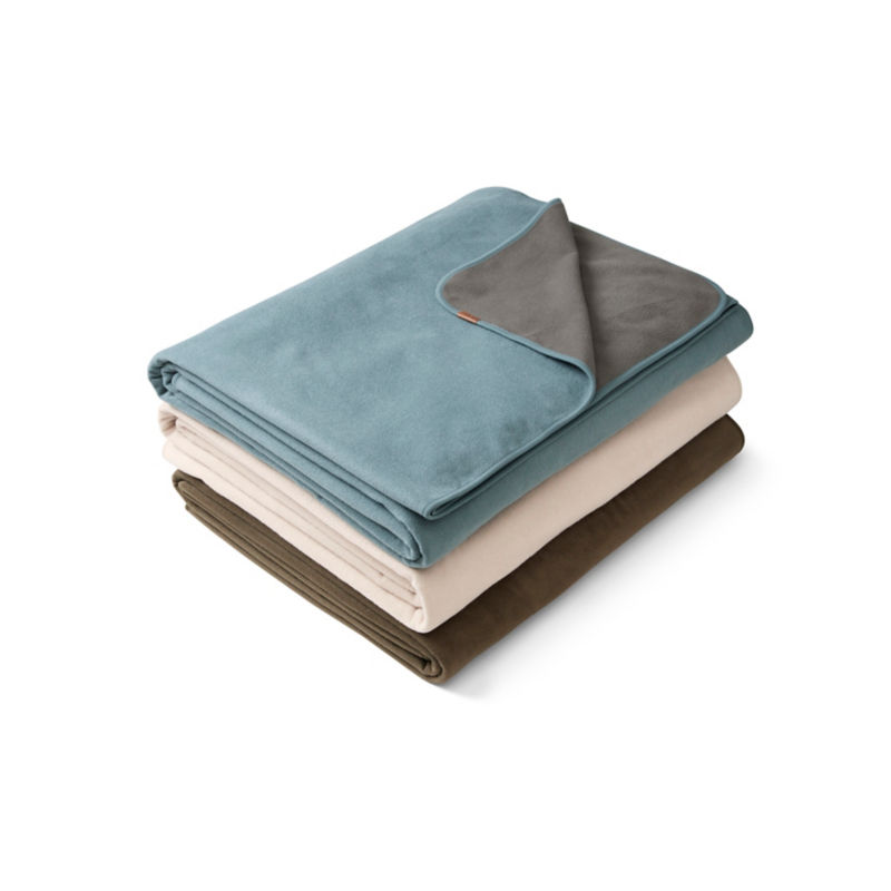 Waterproof Fleece Bed Coverlet - BLUE image number 1