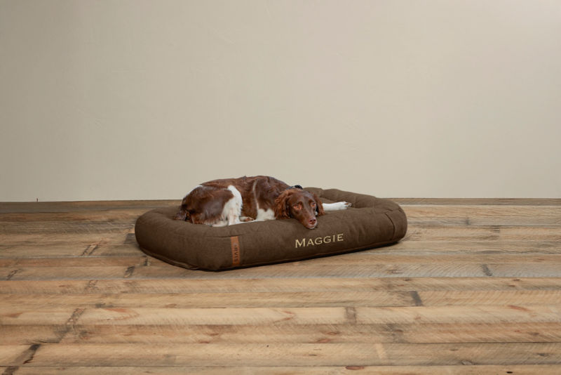 ToughChew&reg; Memory Foam Lounger Dog Bed - CHOCOLATE image number 3