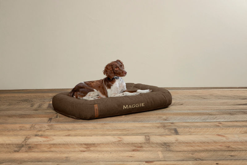 Memory Foam Lounger Dog Bed - CHOCOLATE image number 1