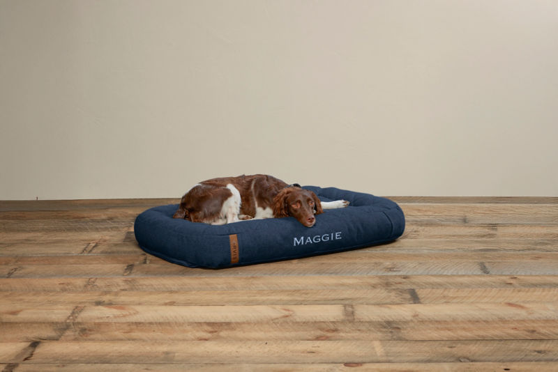 Memory Foam Lounger Dog Bed - NAVY image number 0