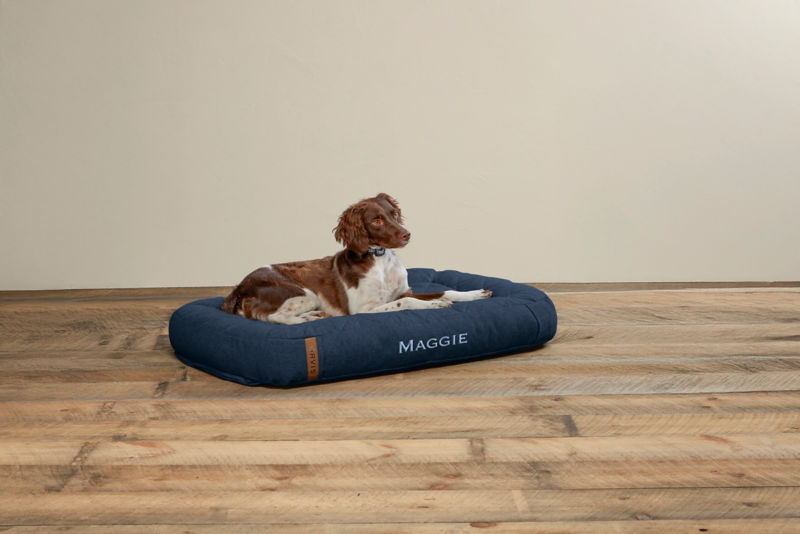 Memory Foam Lounger Dog Bed - NAVY image number 1