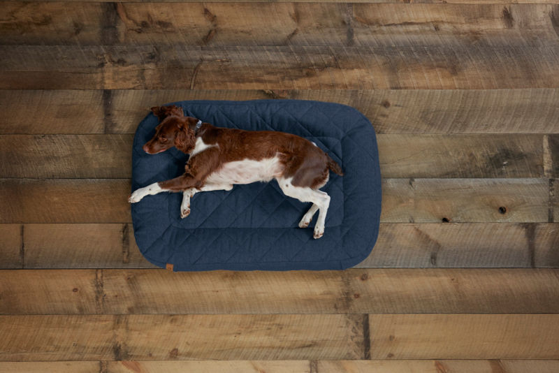 Memory Foam Lounger Dog Bed - NAVY image number 2