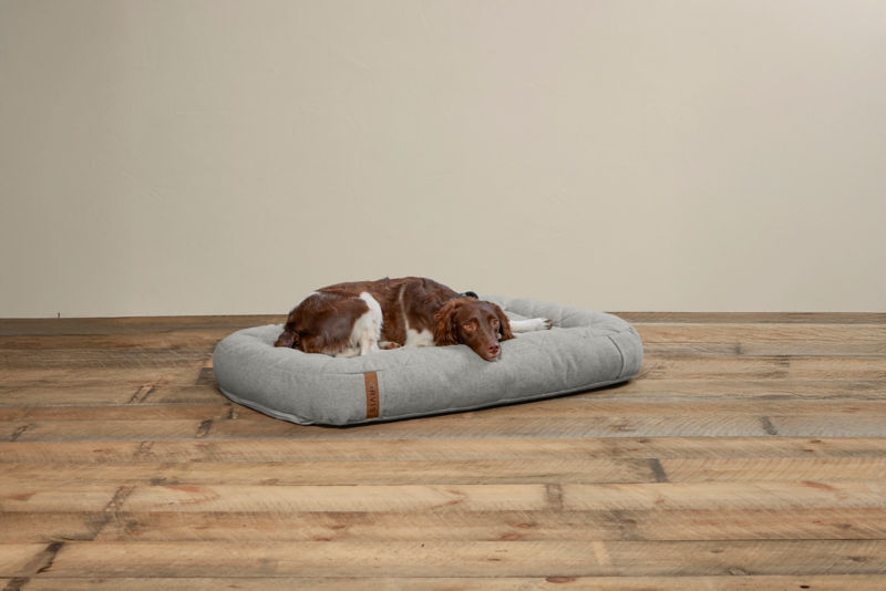 Memory Foam Lounger Dog Bed - LIGHT GRAY image number 0