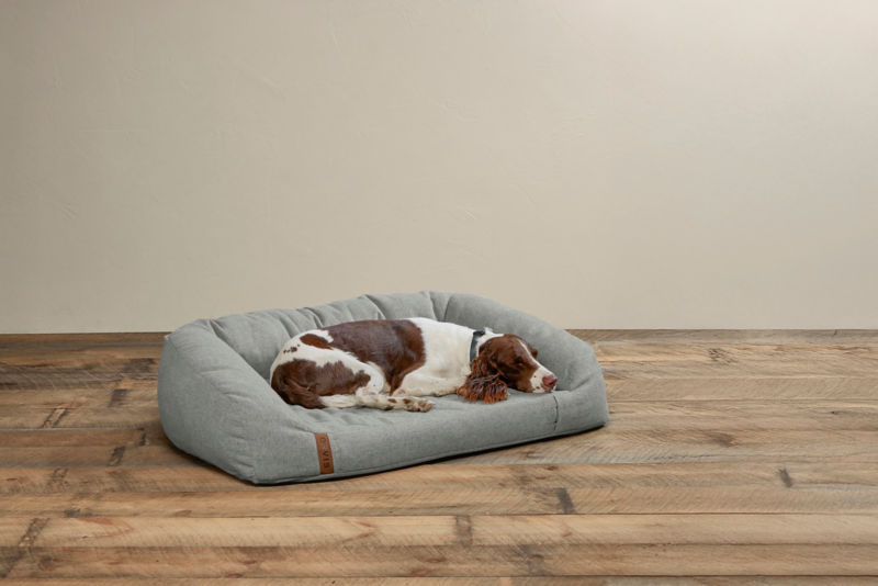 Memory Foam Couch Dog Bed - LIGHT GRAY image number 0