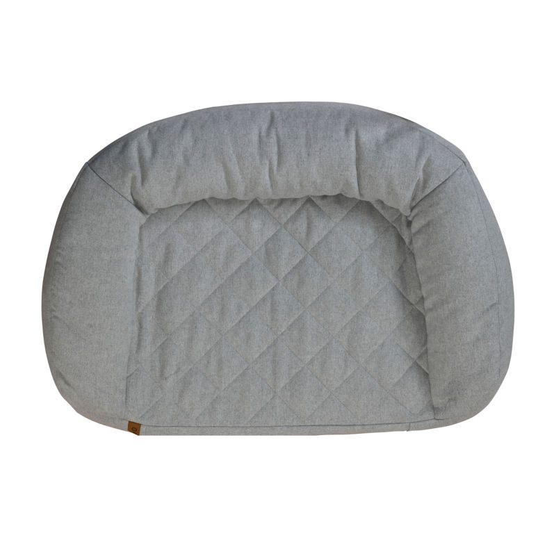 Memory Foam Couch Dog Bed - LIGHT GRAY image number 3