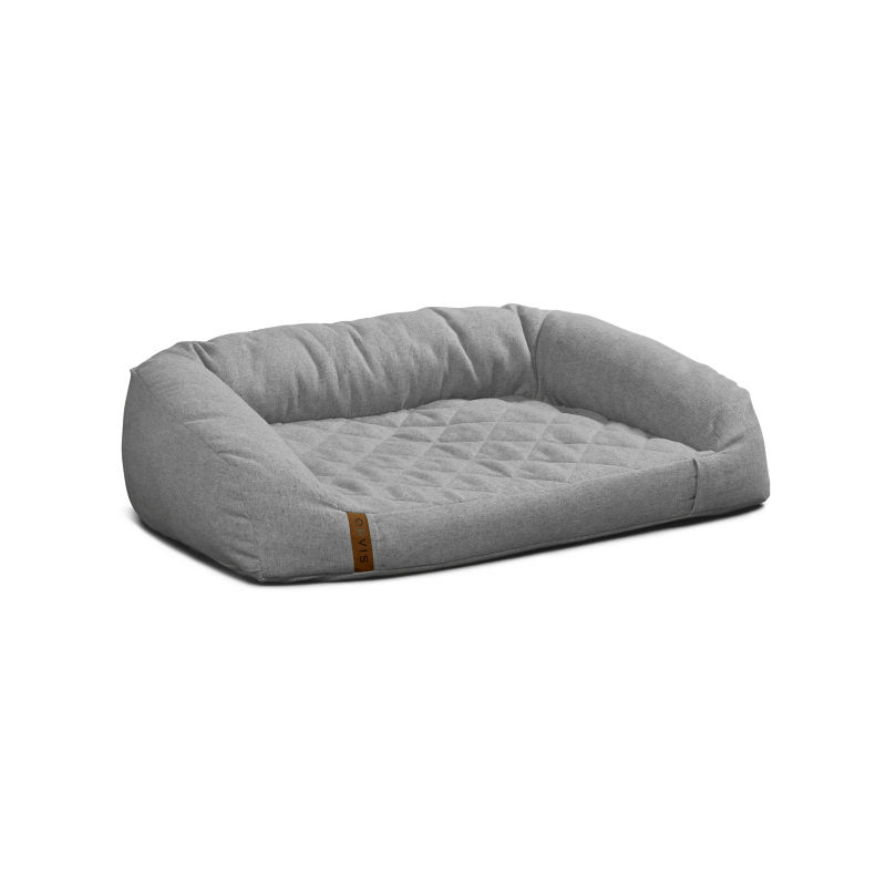 Memory Foam Couch Dog Bed - LIGHT GRAY image number 2