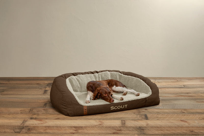 FleeceLock&reg; Memory Foam Couch Dog Bed - CHOCOLATE image number 2