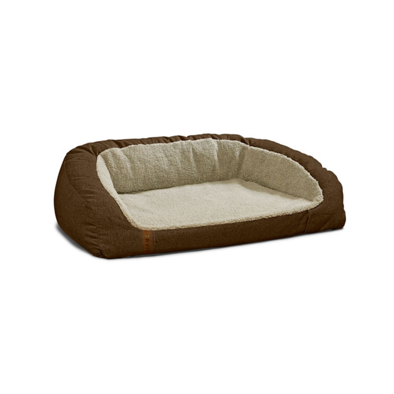 FleeceLock&reg; Memory Foam Couch Dog Bed - CHOCOLATE image number 4