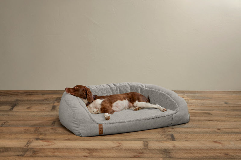 FleeceLock&reg; Memory Foam Couch Dog Bed - LIGHT GRAY image number 2