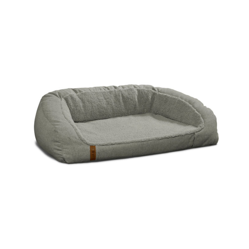 FleeceLock&reg; Memory Foam Couch Dog Bed - LIGHT GRAY image number 4