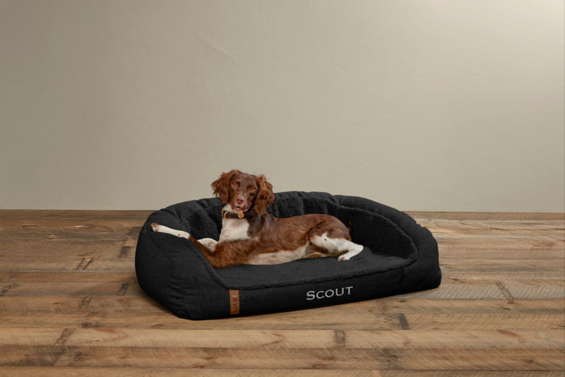 FleeceLock&reg; Memory Foam Couch Dog Bed - CHARCOAL image number 3
