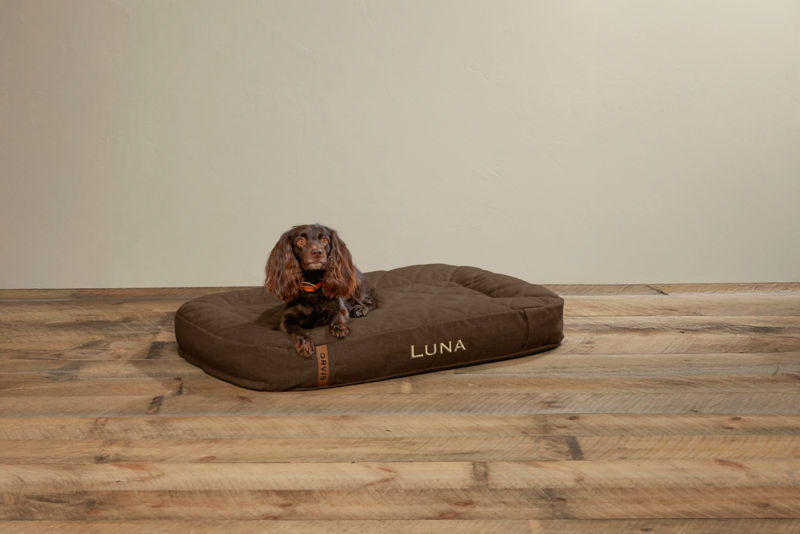 ToughChew&reg; Memory Foam Lounger Dog Bed - CHOCOLATE image number 4