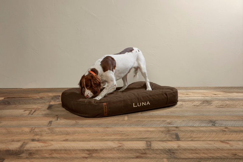 ToughChew&reg; Memory Foam Lounger Dog Bed - CHOCOLATE image number 2