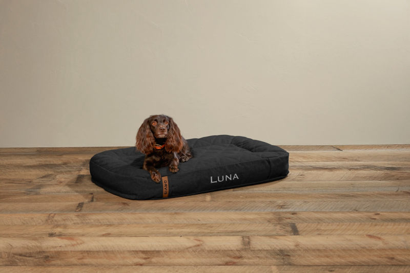 ToughChew&reg; Memory Foam Lounger Dog Bed - CHARCOAL image number 4